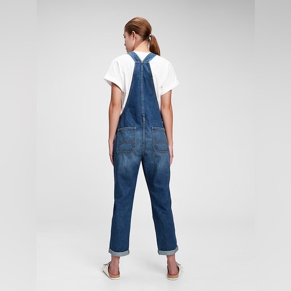 Straight Leg Overalls - Medium Indigo - Picture 2 of 3